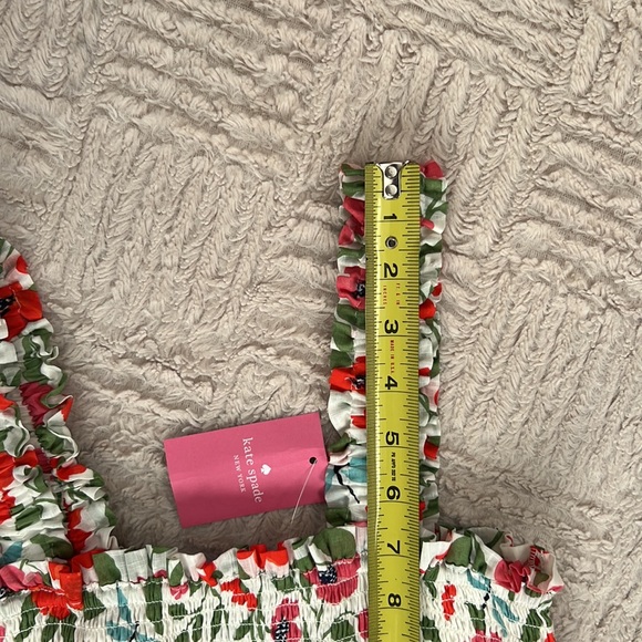 Kate Spade Bold Garden Blooms Smocked Dress with pockets, Small, new with tags - Picture 8 of 16